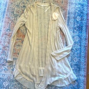 Anthropologie Beige Open-Front Women Sweater